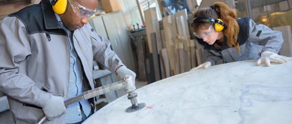 image of designed marble tiled living room
